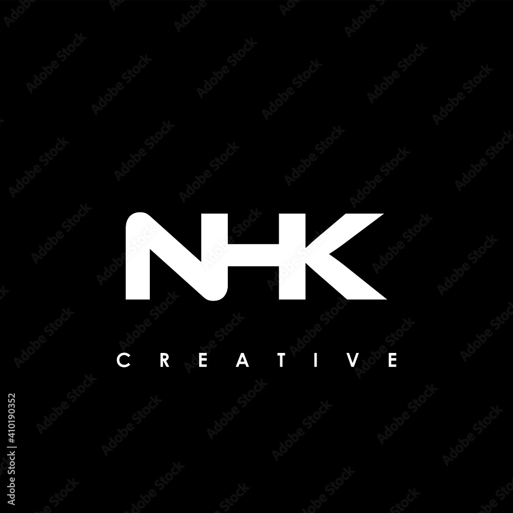 NHK Letter Initial Logo Design Template Vector Illustration