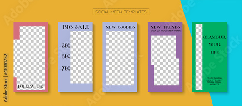 Modern Stories Vector Background.