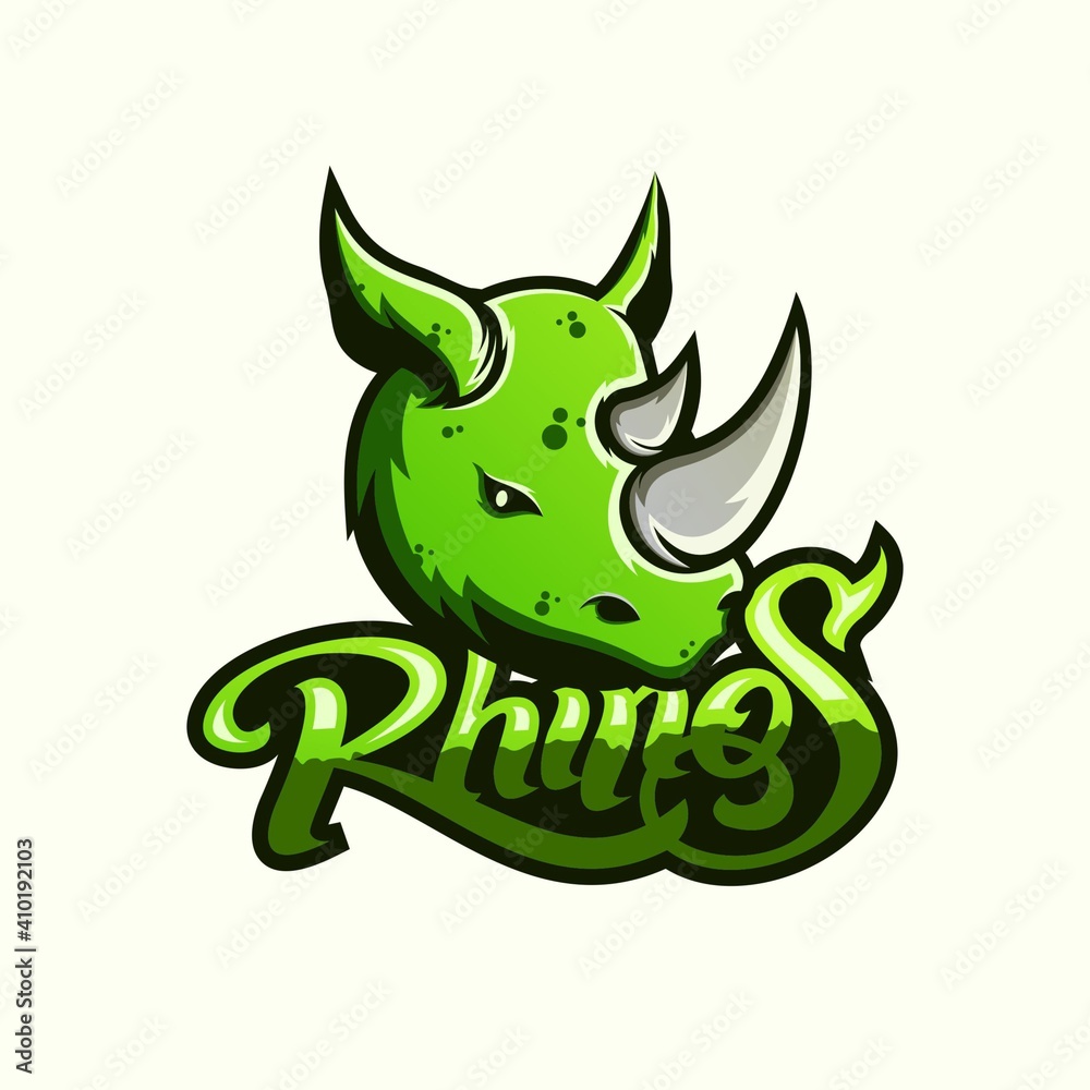 Obraz premium rhino logo design