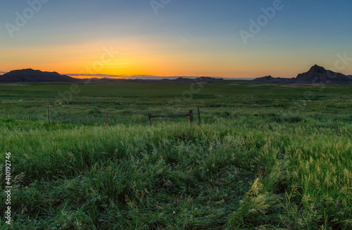 Western field Sunset