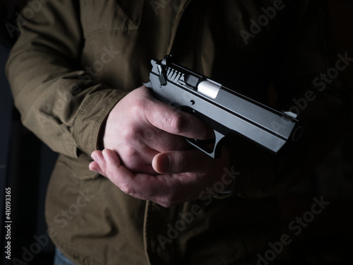 Man holding a gun