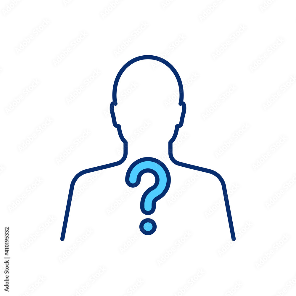Anonymous person RGB color icon. Secret personality. Guess mysterious  identity. Search for personal information. Unknown face. Protect privacy.  Mystery avatara. Isolated vector illustration Stock Vector | Adobe Stock