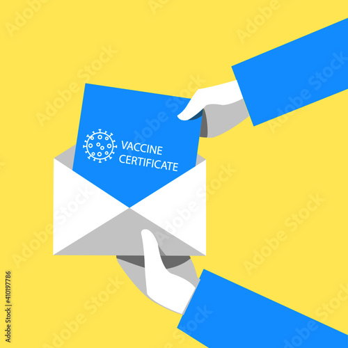 Covid-19 or coronavirus vaccination certificate