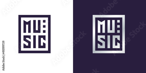 DJ vector logo illustration. DJ abstract letters. cool logo for the DJ party
