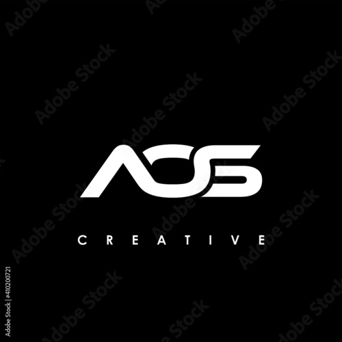 AOS Letter Initial Logo Design Template Vector Illustration photo