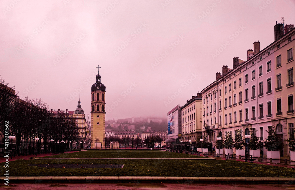 Naklejka premium Place Poncet, Lyon 