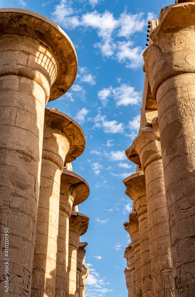 Pillars at the Karnak Temple, Luxor, Egypt, Africa