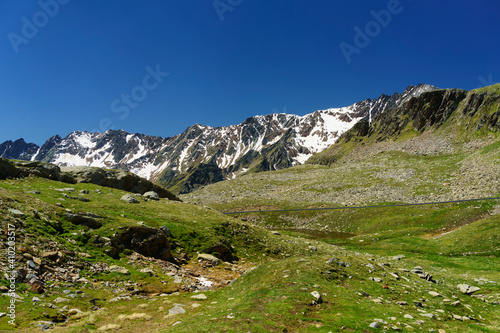 Passo Gavia, mountain pass in Lombardy, Italy, to Val Camonica at summer © Claudio Colombo
