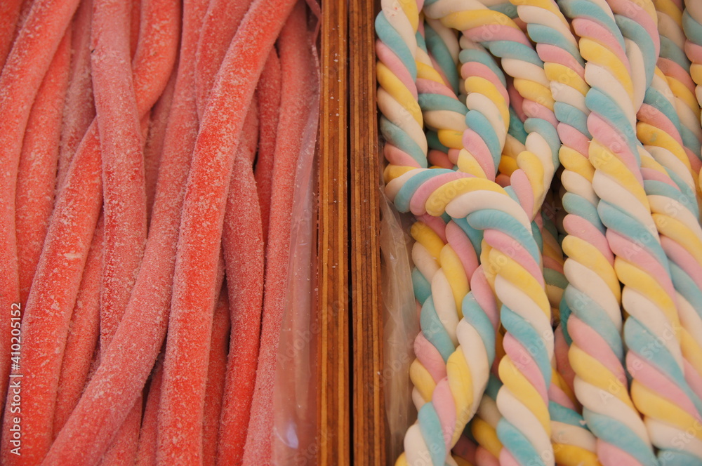 Close up of colorful sweets