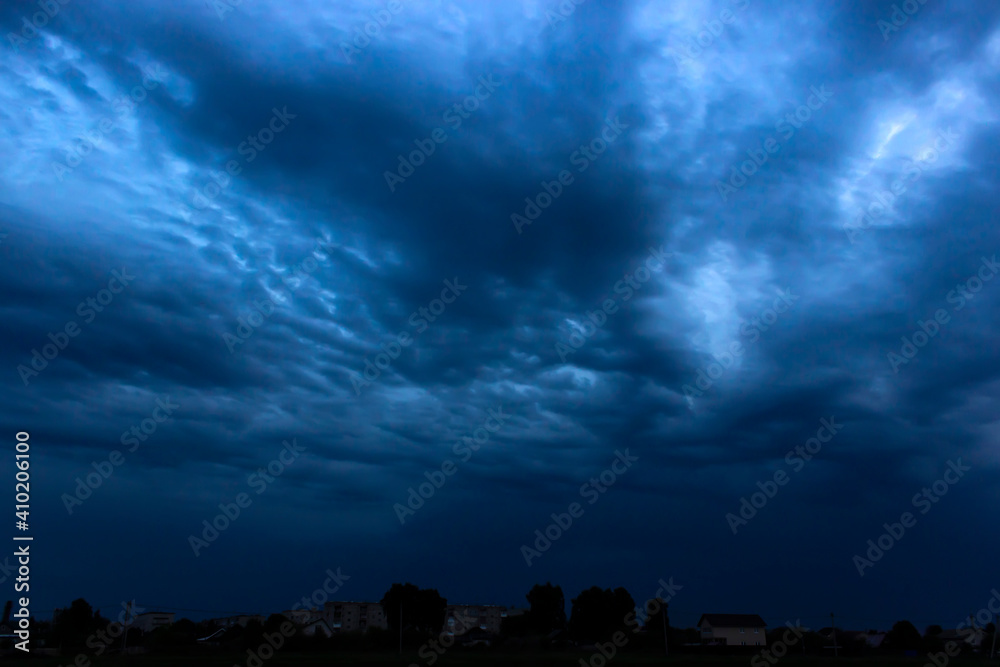 Dramatic skies before hurricane or storm. Abstract background.