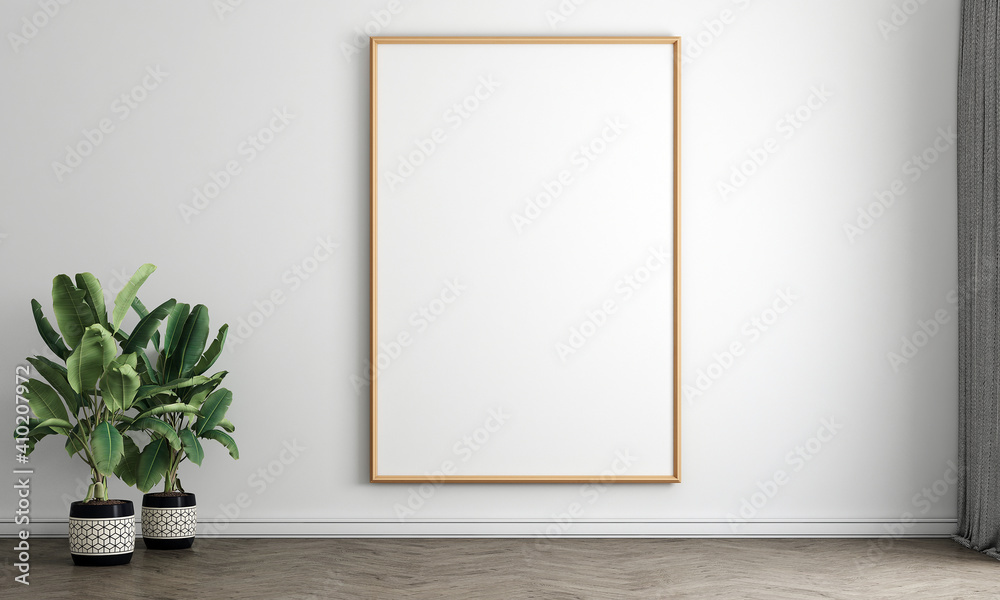 Modern cozy mock up interior design of living room and empty canvas white wall pattern background, 3d rendering Modern cozy mock up interior design of living room and empty canvas white wall pattern background, 3d rendering