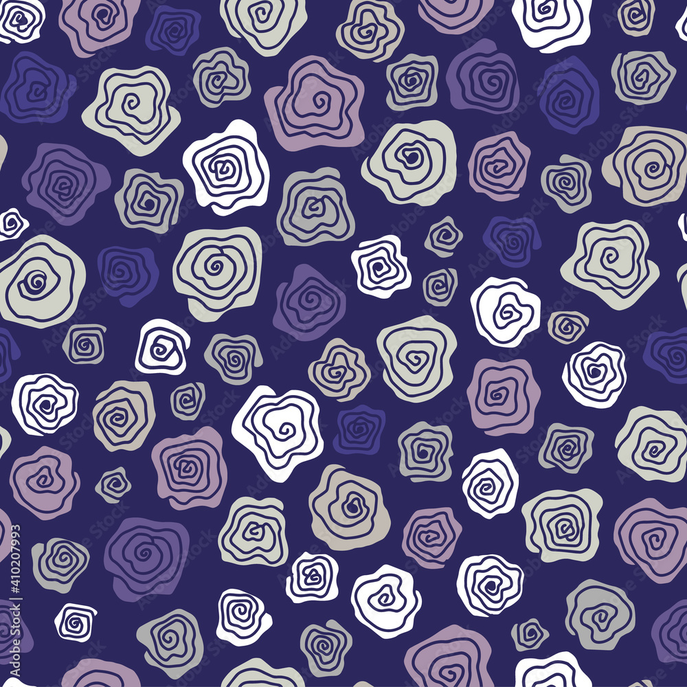 Seamless abstract background with stylization roses. Gray,pink, white flowers on dark background. Seamless abstract background with stylization roses. Gray,pink, white flowers on dark background.
