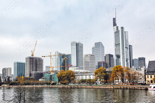 Skyline mit Wolkenkratzern in  Frankfurt am Main