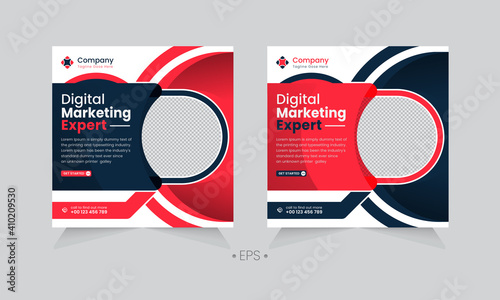 online digital marketing agency social media post template for business promotion company banner design
