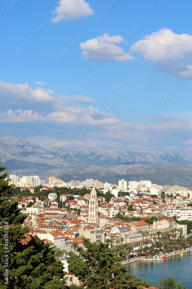 Aerial view of Split, Croatia.