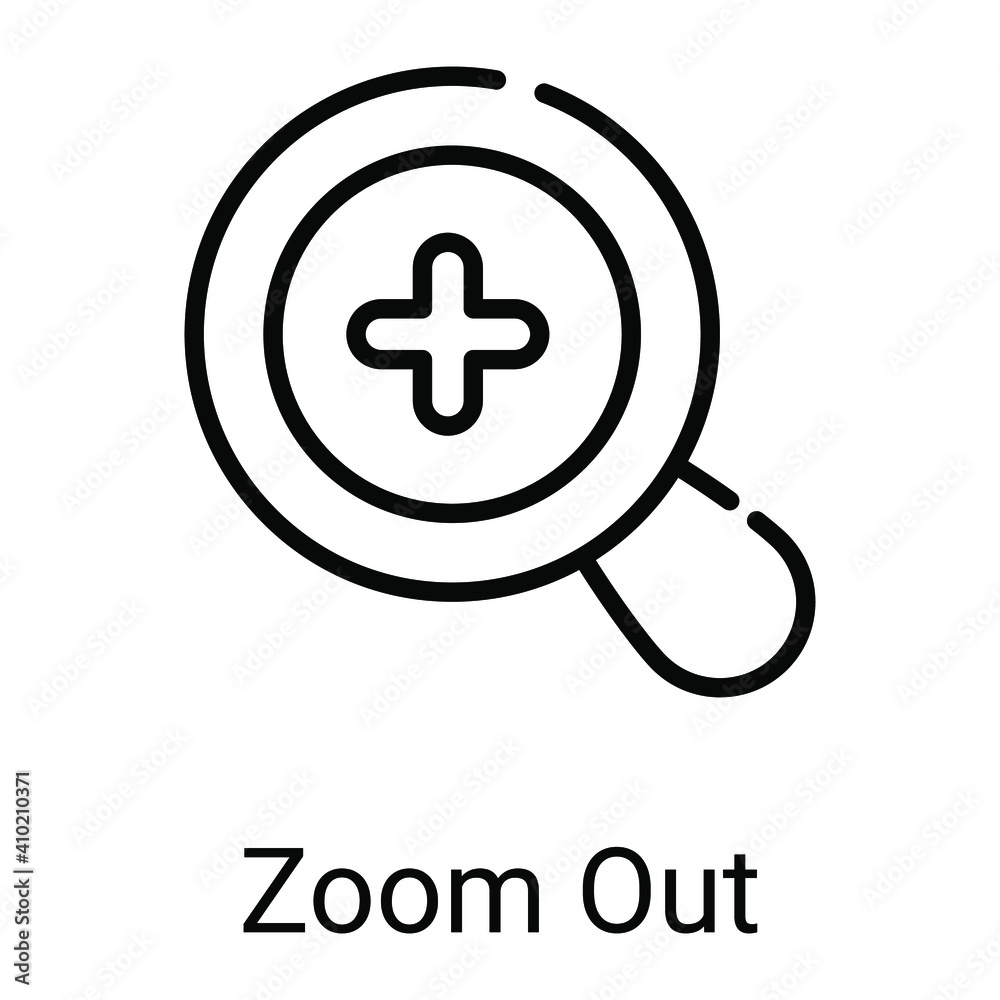 zoom in vector line icon isolated on white background zoom in vector line icon isolated on white background