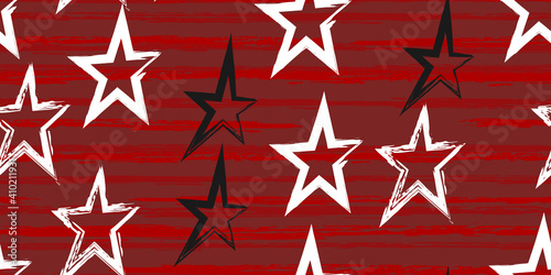 Grunge stripes with painted stars.