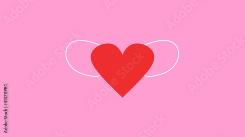 mascarilla de amor, tapabocas de corazon