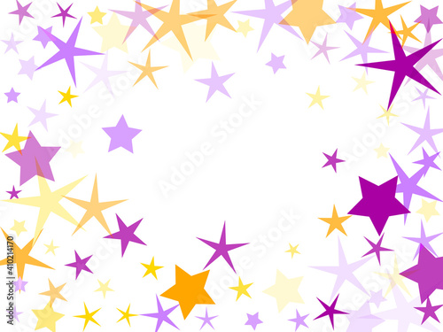 Violet and yellow stardust confetti texture.