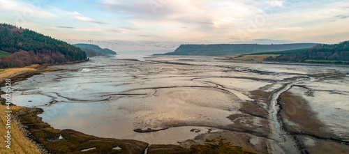 Munlochy Estuary mud at low tide near the Moray Firth, Scotland