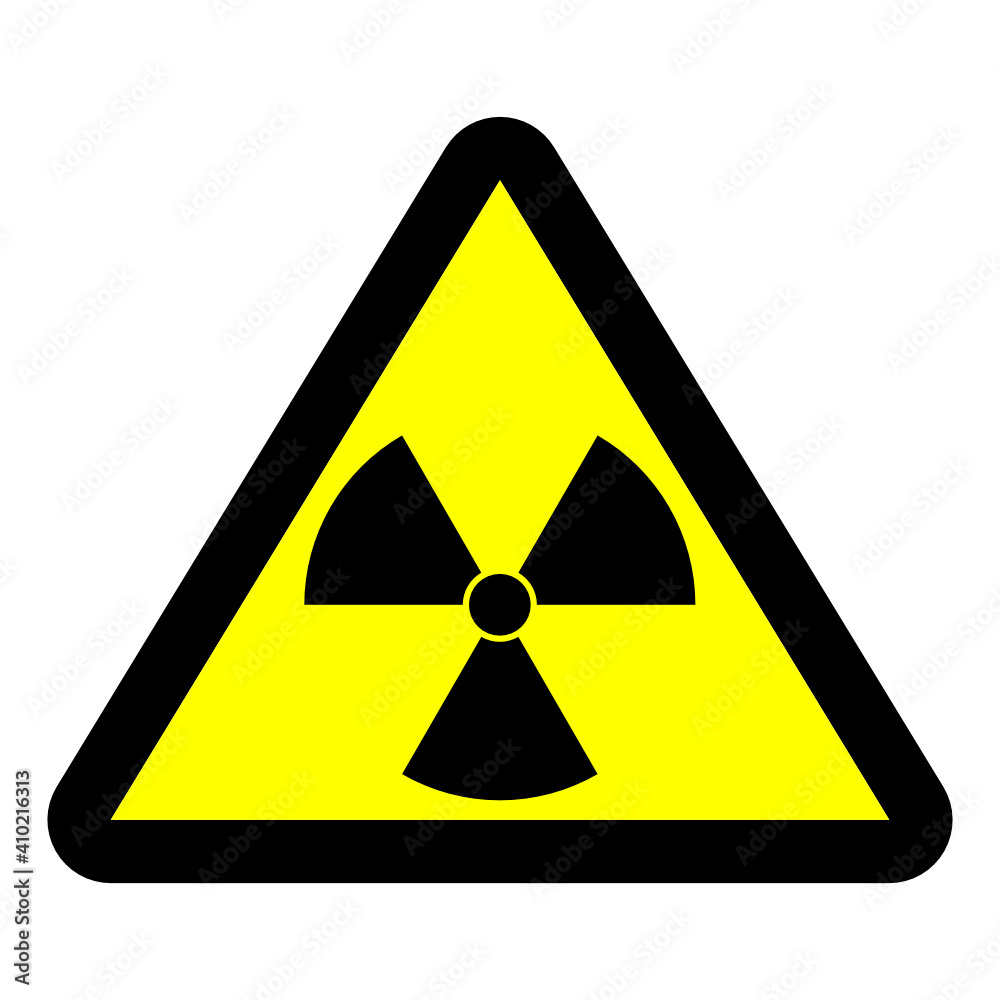 Warning controlled area x-ray vector sign isolated on white background Warning controlled area x-ray vector sign isolated on white background