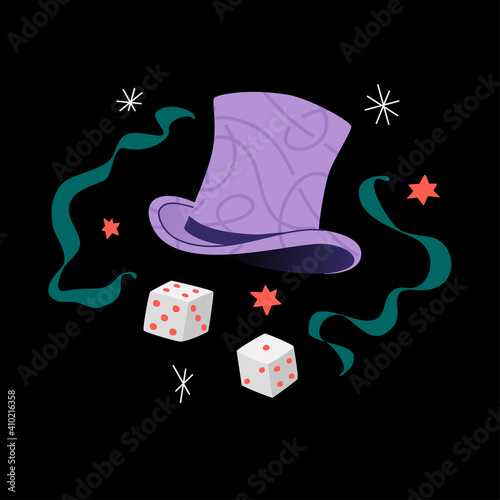 Magician Hat And Dices