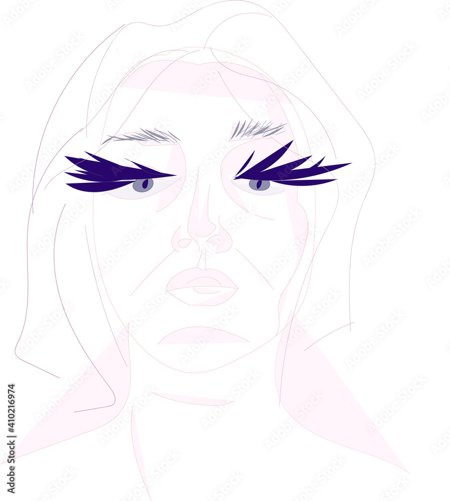 The girl with the giant eyelashes The girl with the giant eyelashes