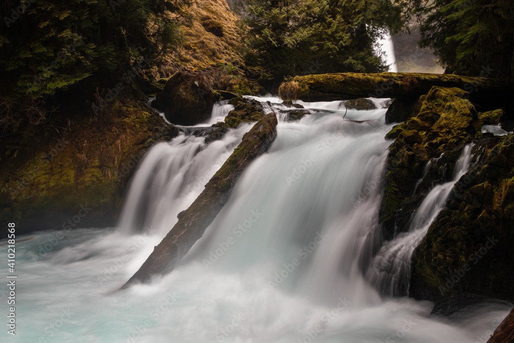Waterfalls on Mackenzie river in the cascades in Oregon