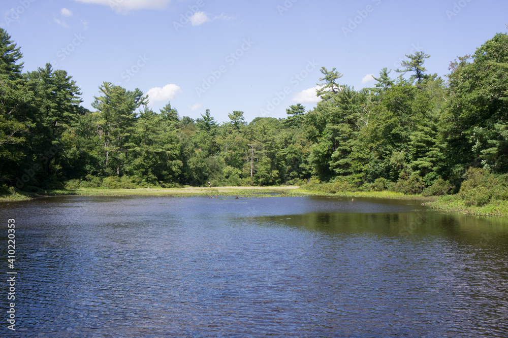 Gordon Pond in Norwell, MA. The park itself borders the North River.