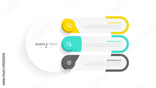 Abstract creative circle template. Business concept with 3 options, steps. Can be used for workflow diagram, info graph, web design, info chart.