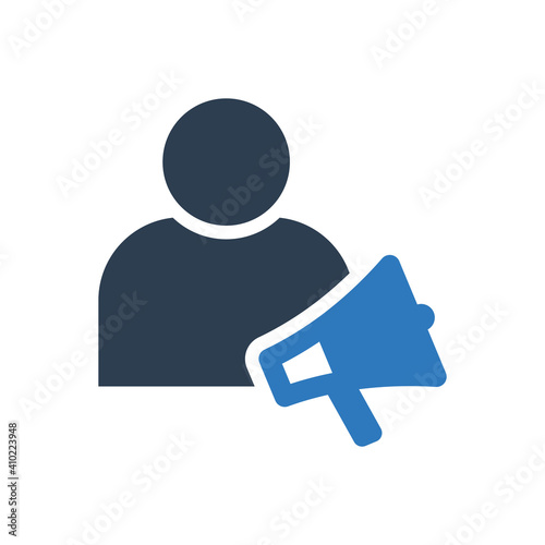 Announcement, marketing, megaphone icon sign symbol 