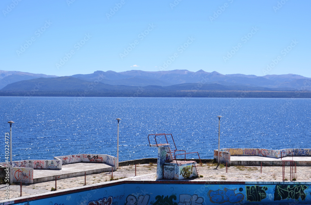 Blich auf den See Nahuel Huapi in Bariloche, Argentinien.
