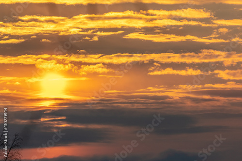 Close-up of the sun at sunset