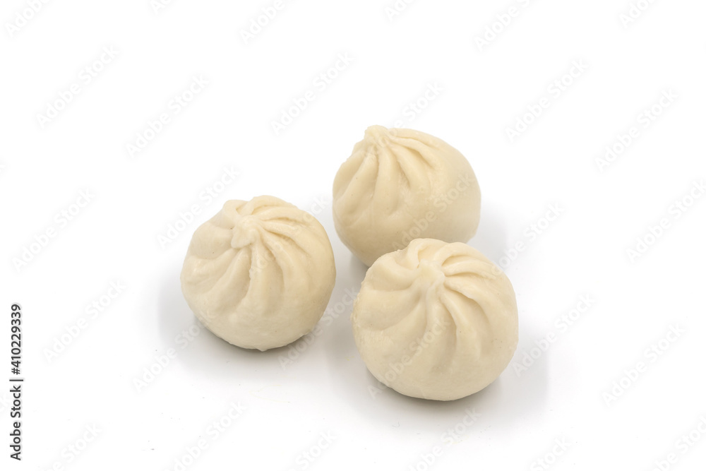 Fototapeta premium Khinkali on a white background.