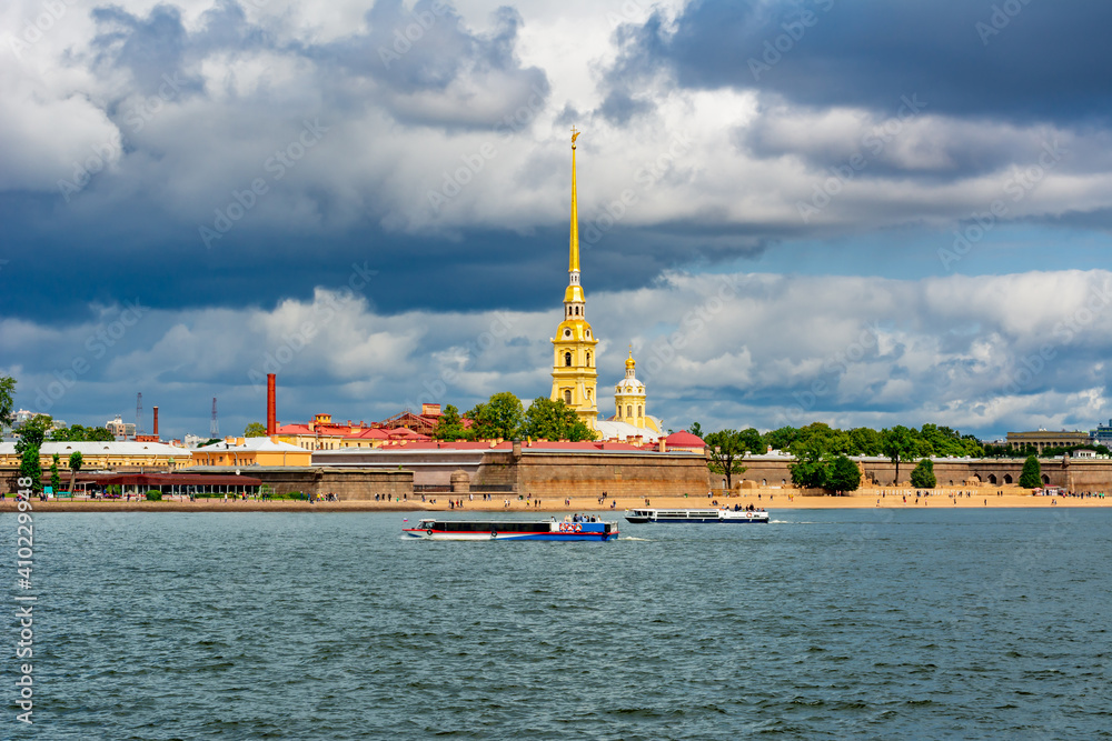 Peter and Paul Fortress and Neva river, Saint Petersburg, Russia