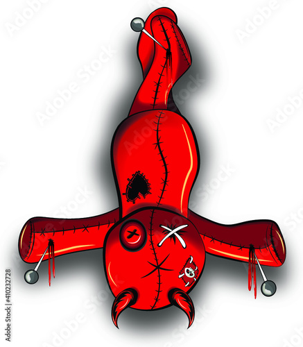 Evil Voodoo Doll Cruicified