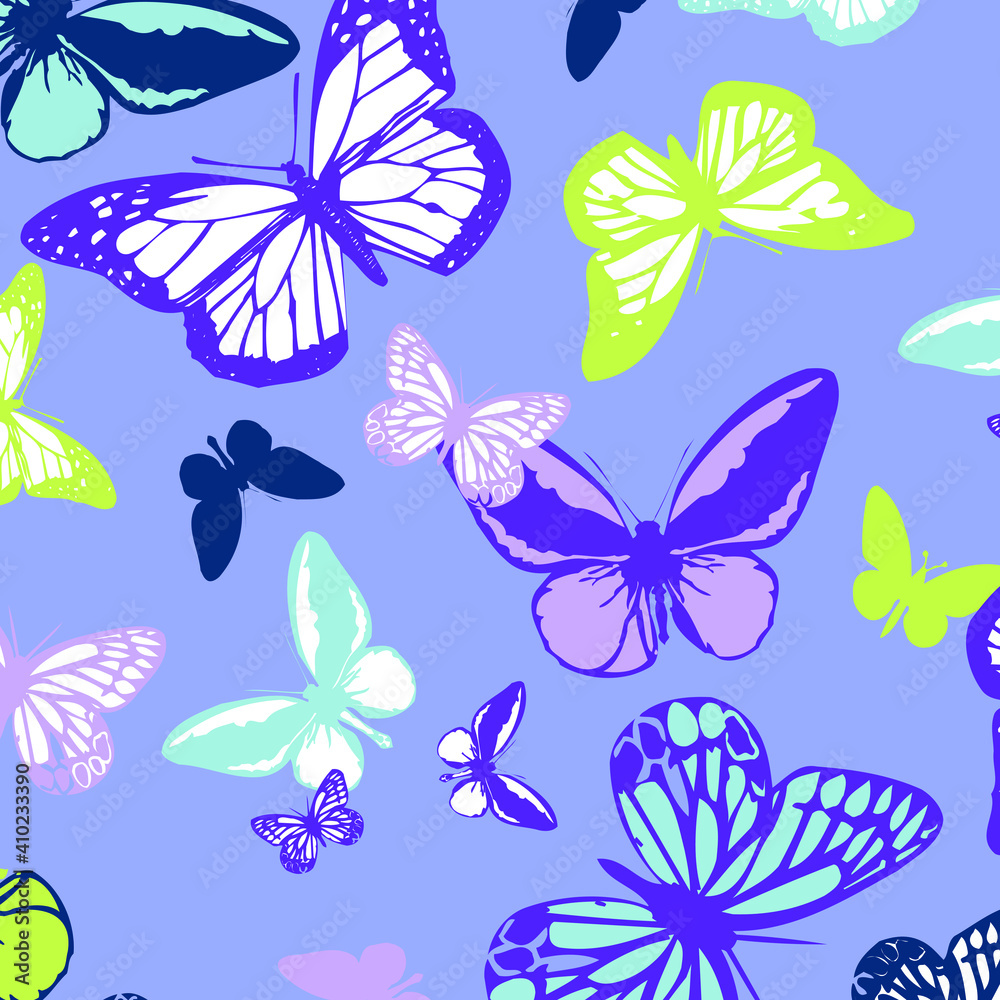 Fototapeta premium Floral seamless pattern. Hand drawn. For textile, wallpapers, print, wrapping paper. Vector stock illustration.