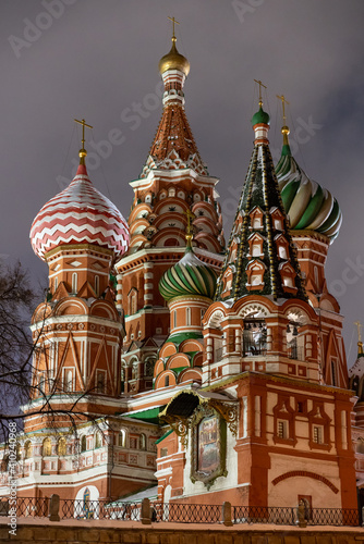 Domes of St. Basil's Cathedral close-up