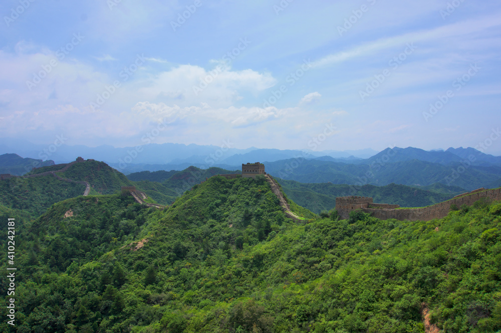 Naklejka premium The Great Wall of China. Jinshanling and Gubeikou Great Wall of China.