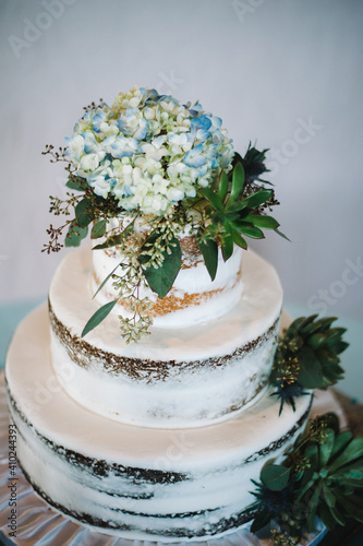 Beautiful Colorful Sweet Wedding Cake Cupcake Decor Closeup Image at Event Space
