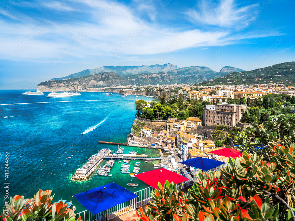 Landscape with Sorrento, amalfi coast, Italy