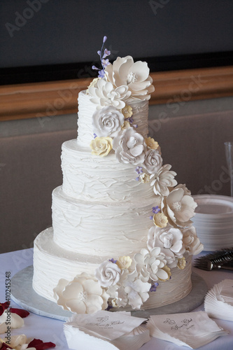 Beautiful Colorful Sweet Wedding Cake Cupcake Decor Closeup Image at Event Space