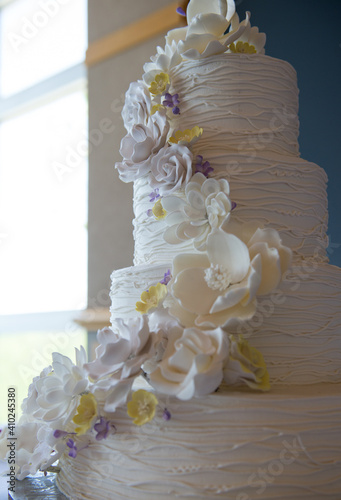 Beautiful Colorful Sweet Wedding Cake Cupcake Decor Closeup Image at Event Space