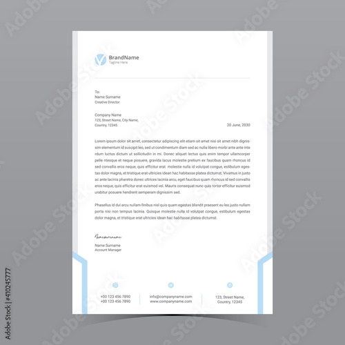 A4 Letterhead Template Vector Design