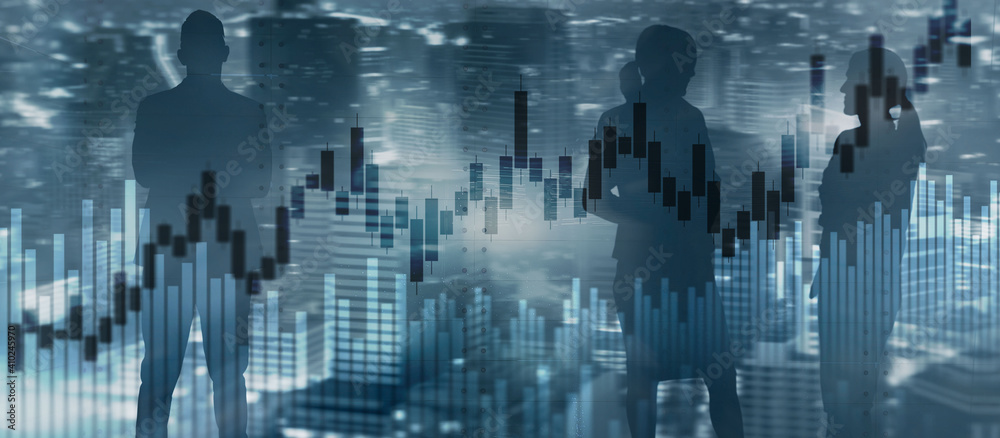 Obraz premium Workplace traders. Workflow concept 2021.