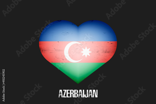 Free Download Heart with azerbaijani national flag colors. Flag of Azerbaijan in the form of a heart made on an isolated background. Design pattern for greeting card on an Valentines day. Vector illustration - GFXLoad