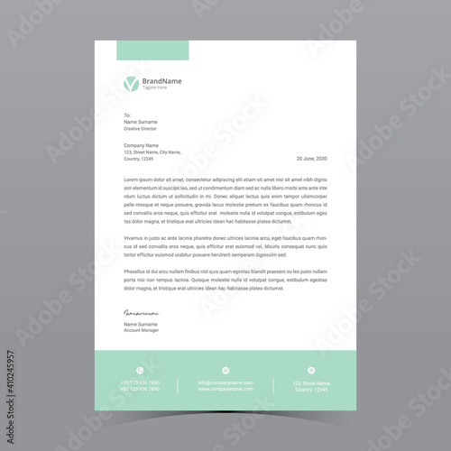 A4 Letterhead Template Vector Design