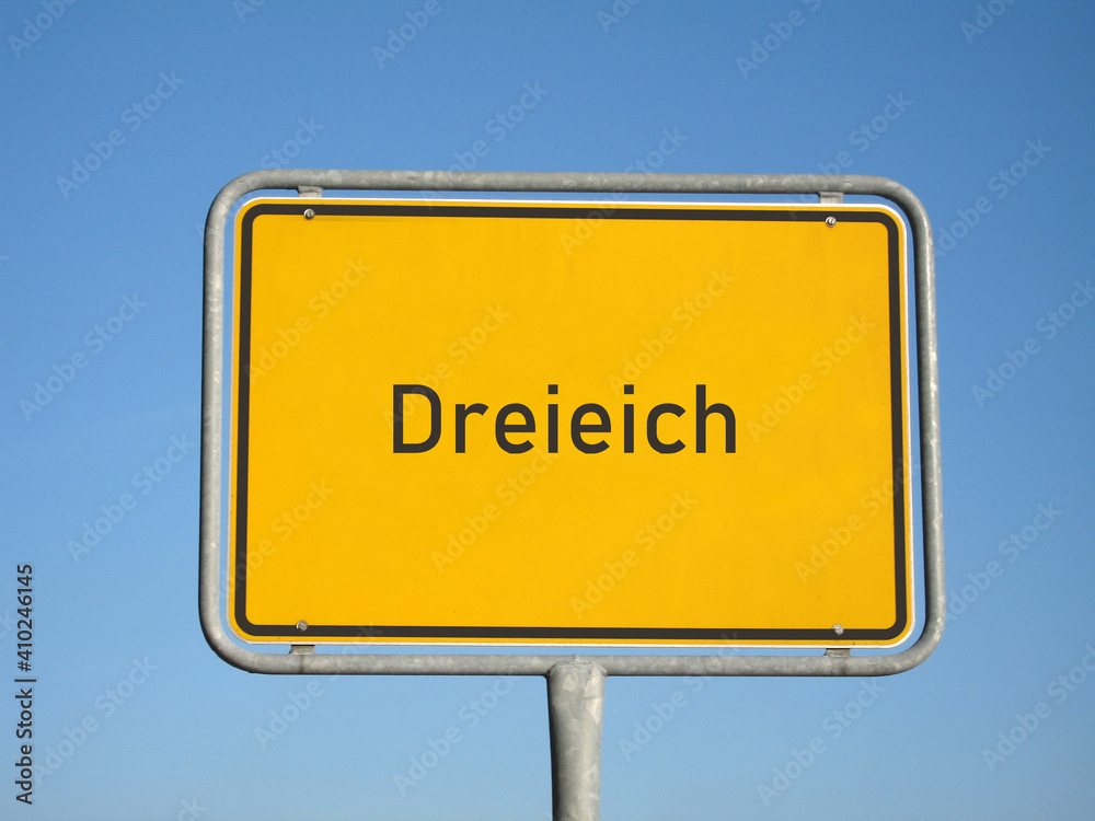 Ortsschild Dreieich Stock Photo | Adobe Stock