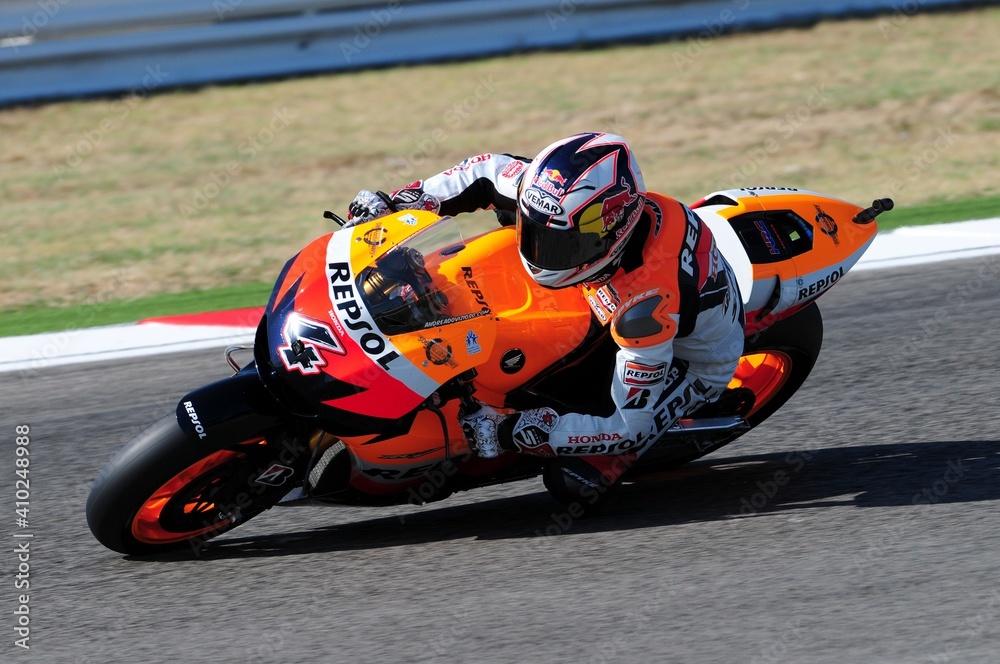 Misano Italy 5 September 09 Italian Honda Repsol Rider Andrea Dovizioso At 09 Gran Premio Cinzano Di San Marino E Della Riviera Di Rimini On Misano World Circuit In Italy Fotografiya Stock Adobe Stock