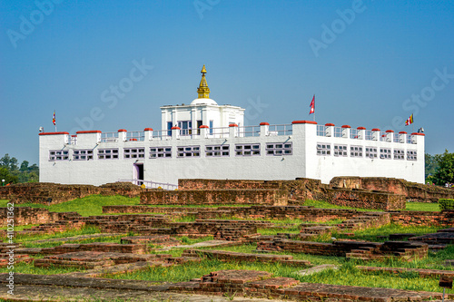 Nepal, This construction in Lumbini has been built over the birthplace of Siddhartha Gautma, also known as the Buddha. 